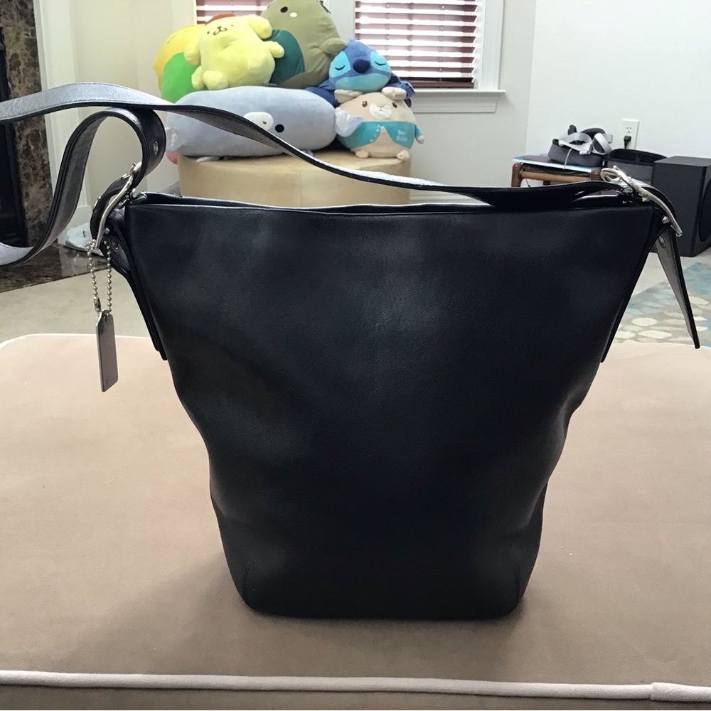 Women's Black Leather Shoulder Bag